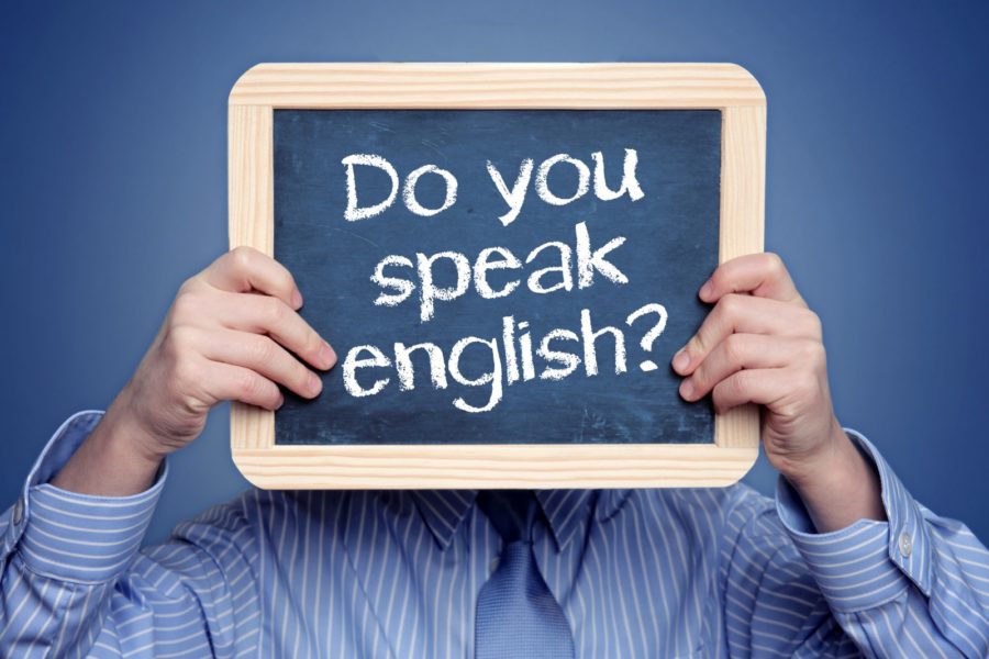 Man asking do you speak english