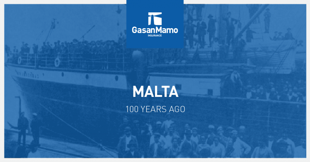 GasanMamo Insurance - Malta 100 Years Ago