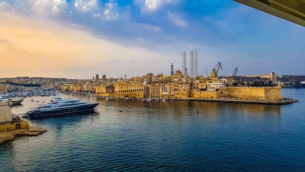 Superyacht in Grand Harbour