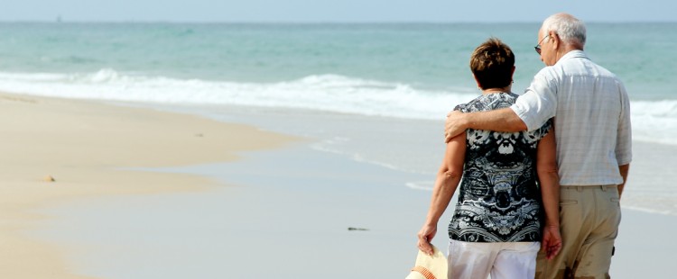 Maltese Couple On Beach 