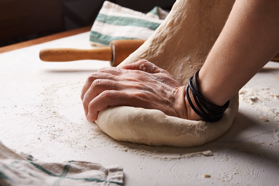 Kneading dough