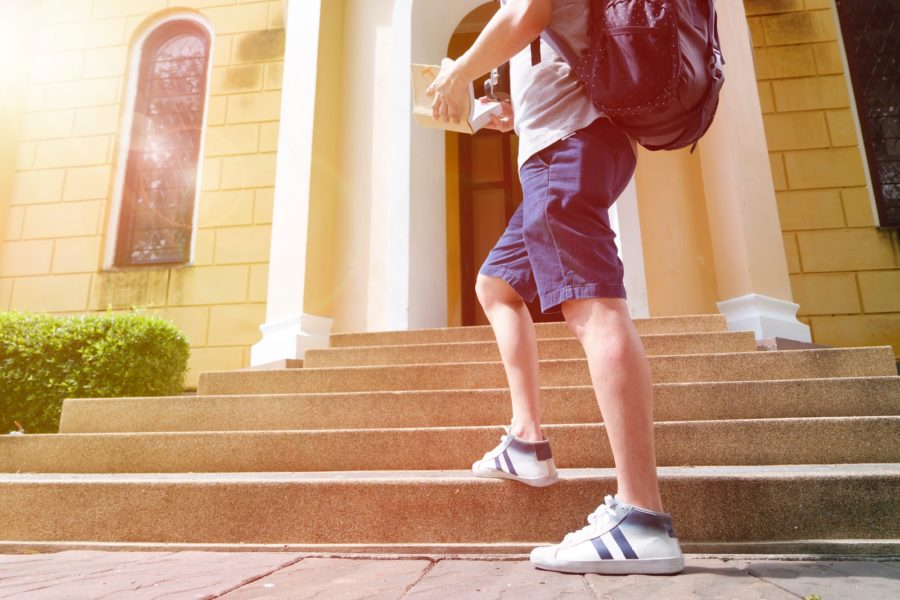 Boy going to University