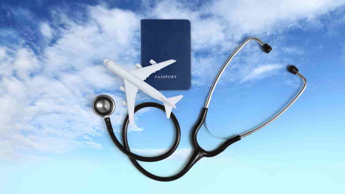 travel insurance blue sky with passport and health insurnace, What Does Travel Insurance NOT Cover?